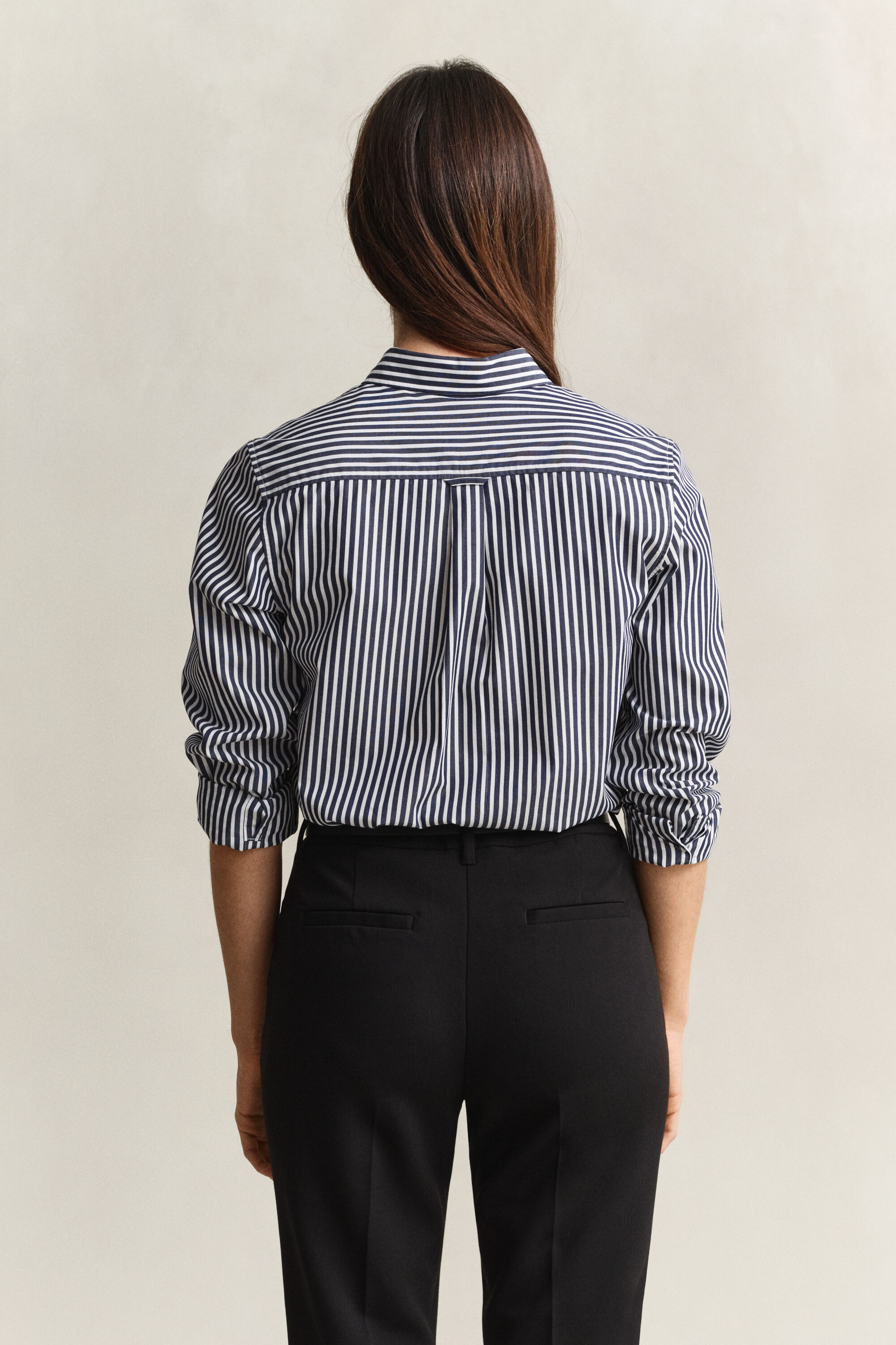 Classic Regular gestreept poplin overhemd