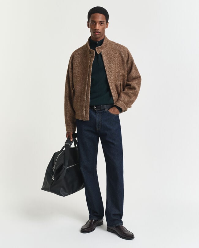 Trui met korte rits van buitengewoon zachte lamswol