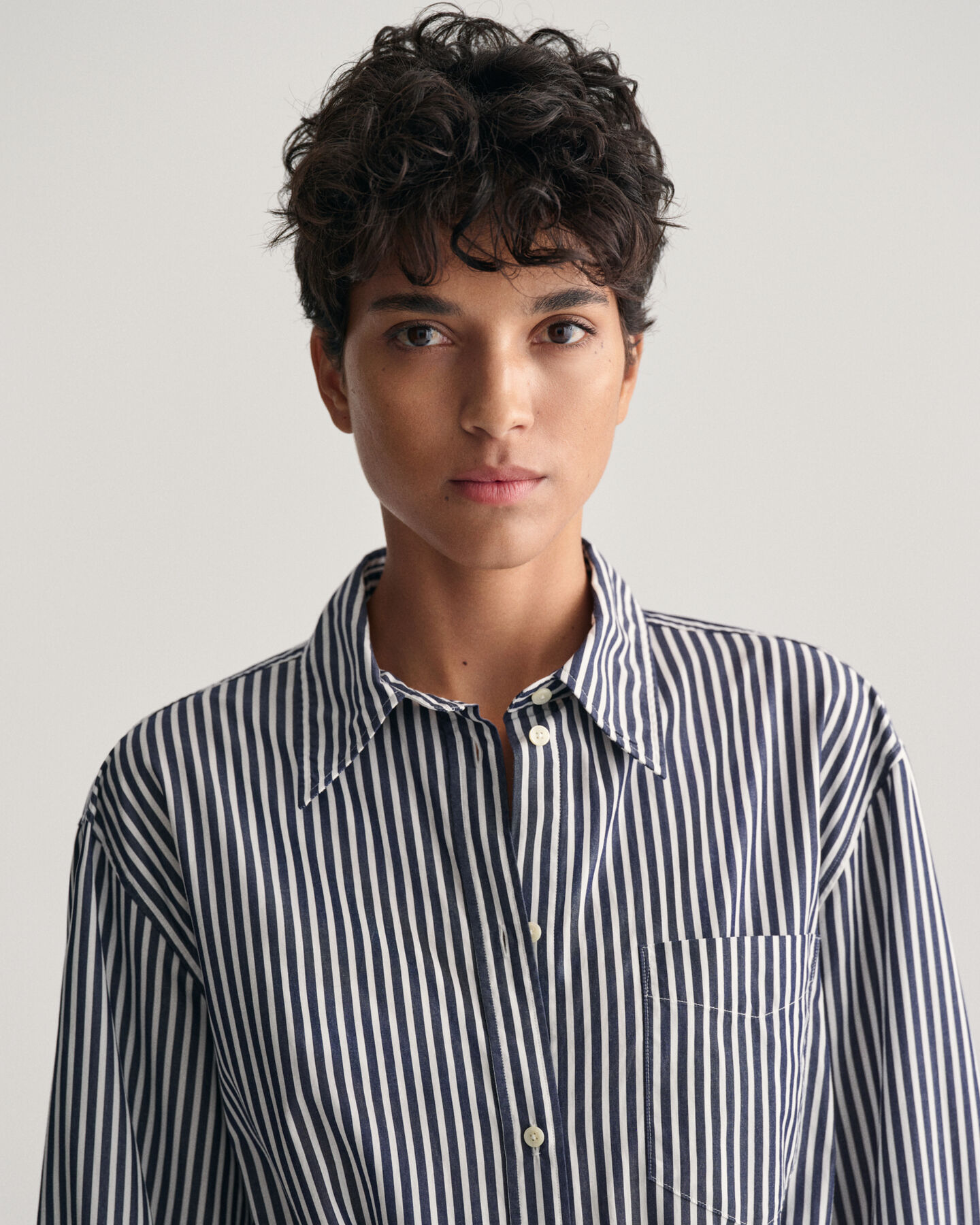 Poplin overhemdjurk met strepen