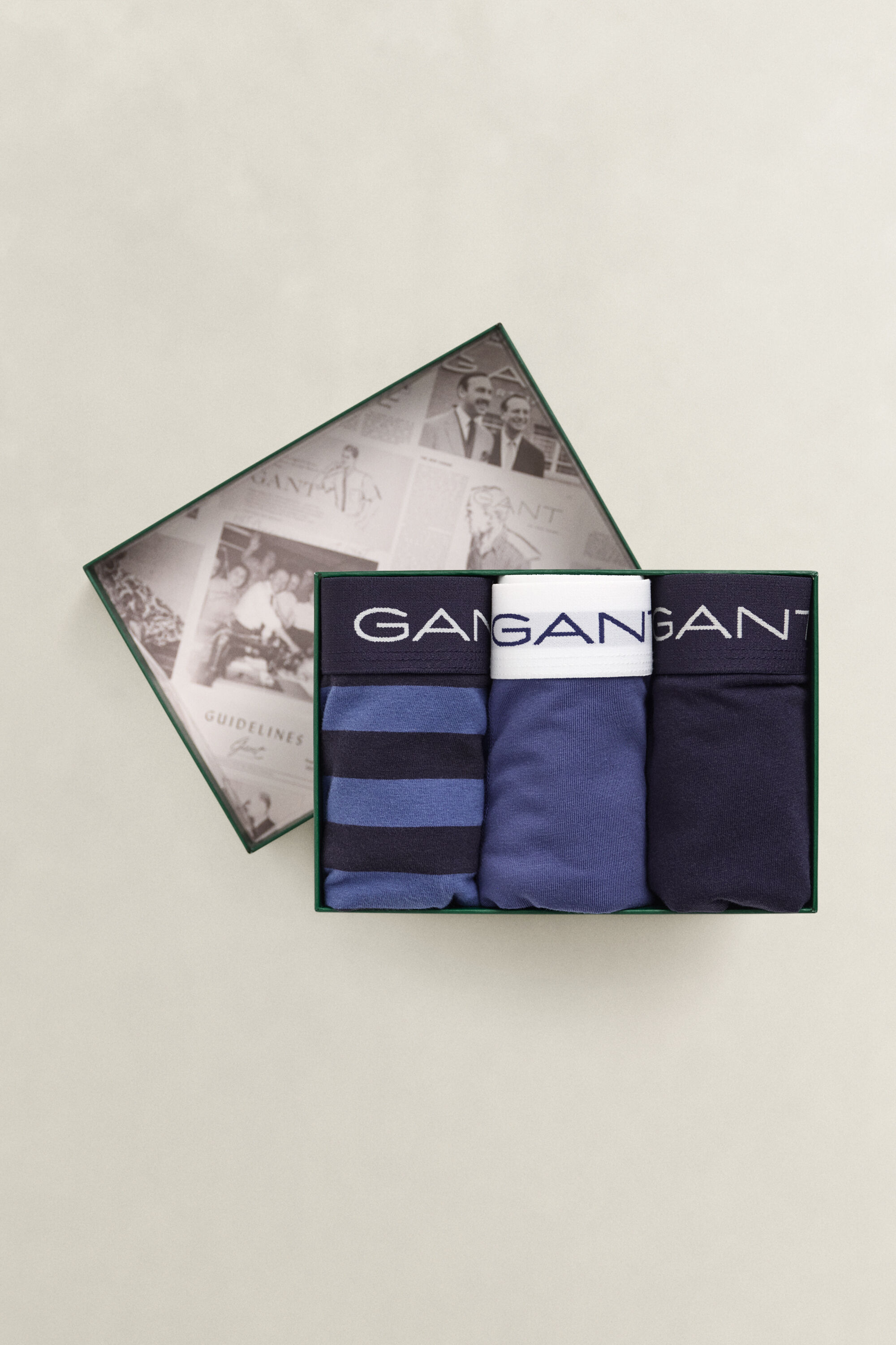 Set van drie gestreepte boxershorts in cadeauverpakking