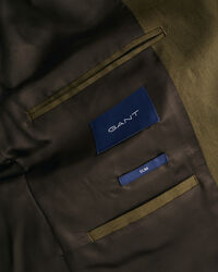 Kostuumblazer van katoen en linnen