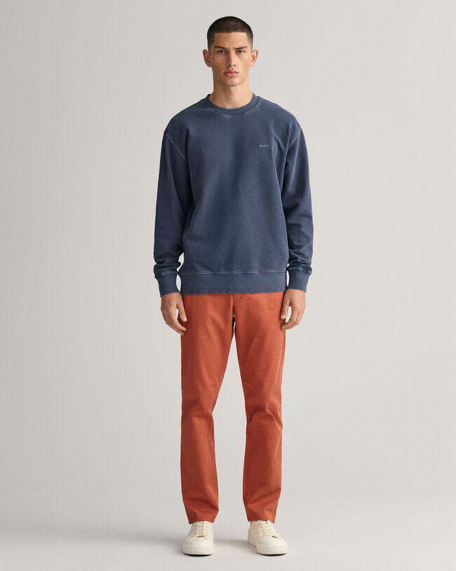 Hallden Slim Fit chino van keperstof