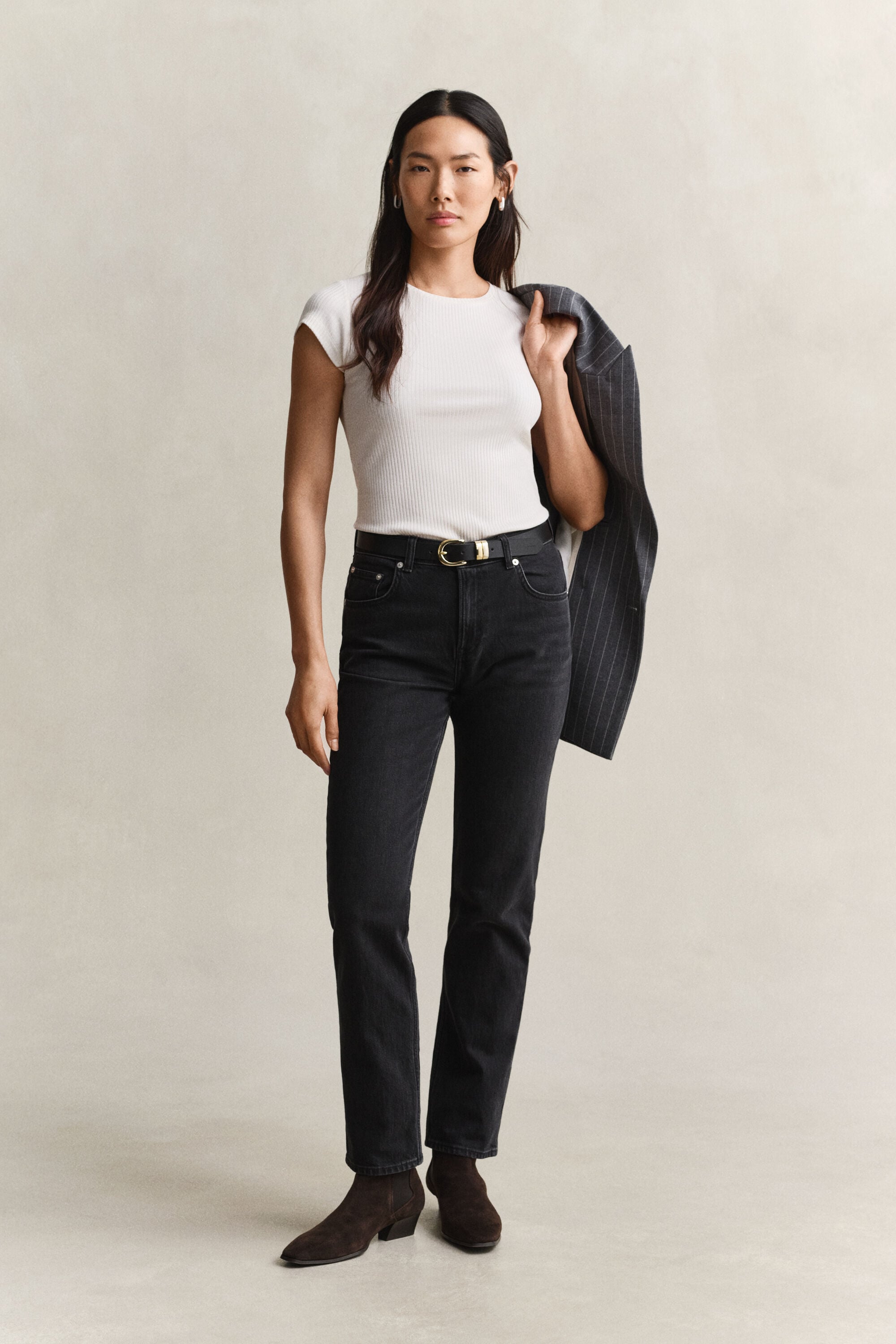 Nauwsluitend ribshirt