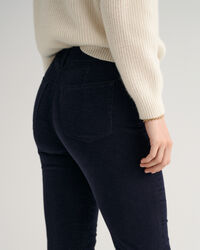 Farla Slim Fit cropped jeans van corduroy