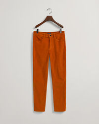 Farla Slim Fit cropped jeans van corduroy