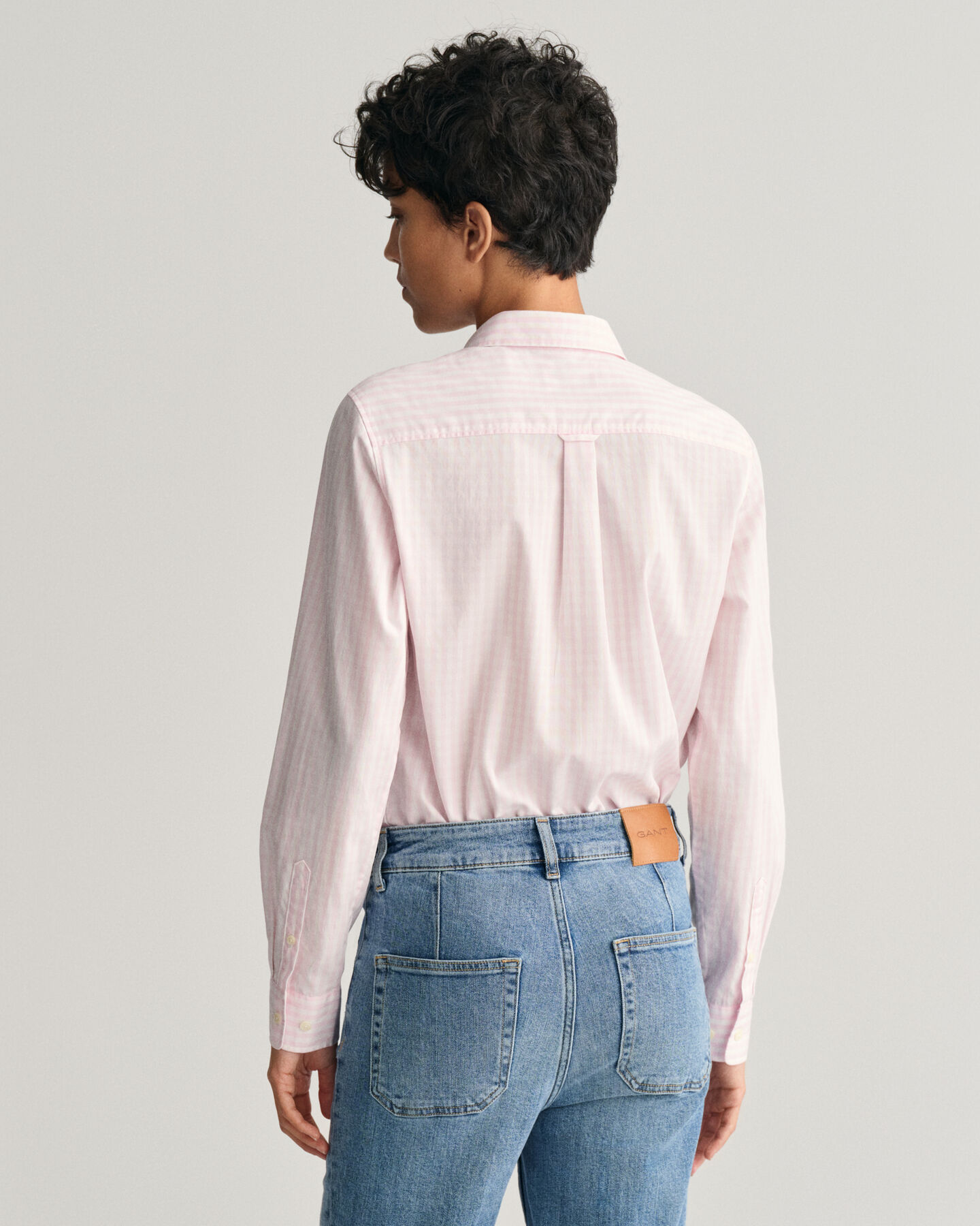 Regular Fit poplin overhemd met Gingham-ruitje