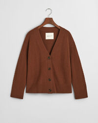 Vest met V-hals en visgraatmotief