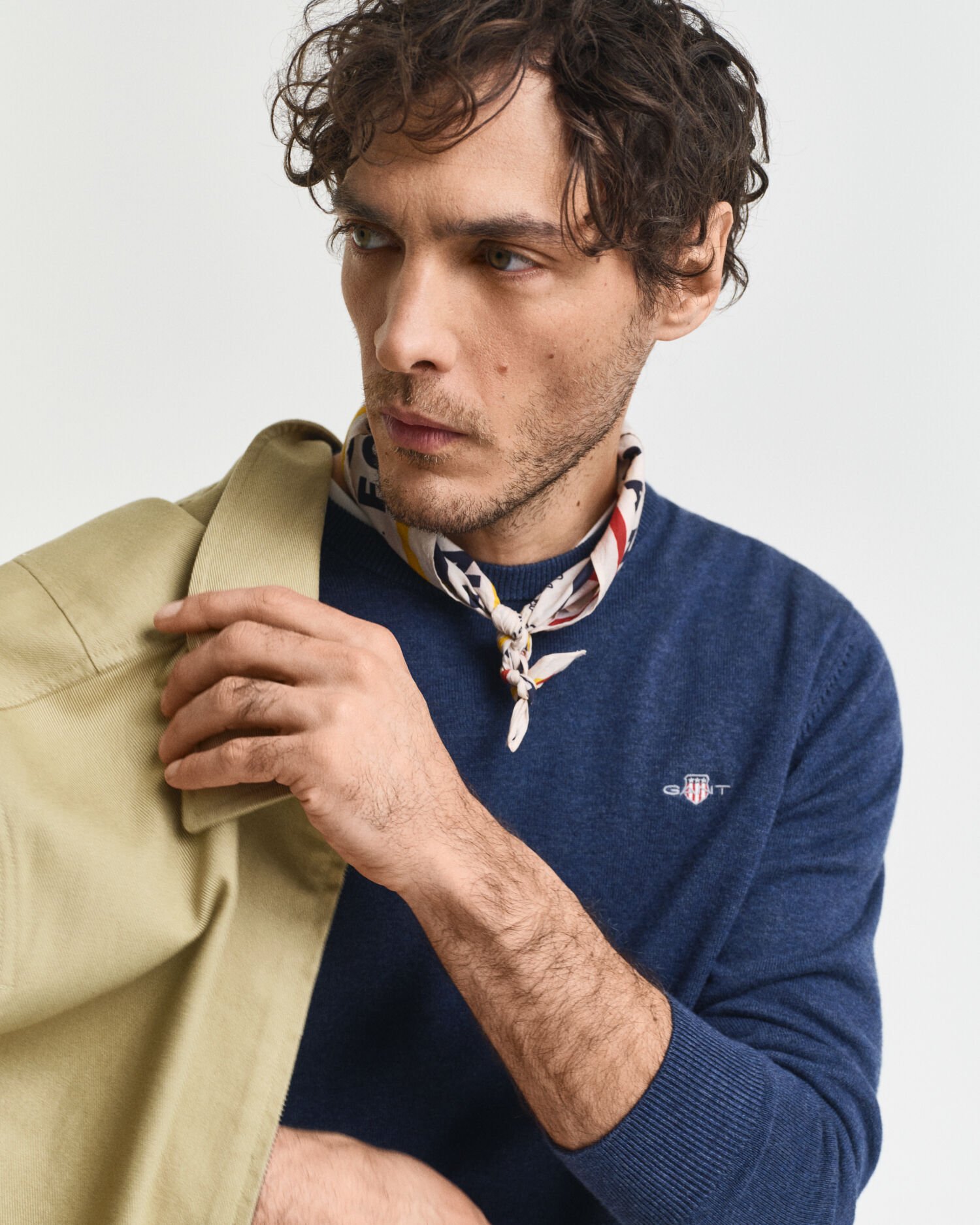 Katoenen trui met ronde hals