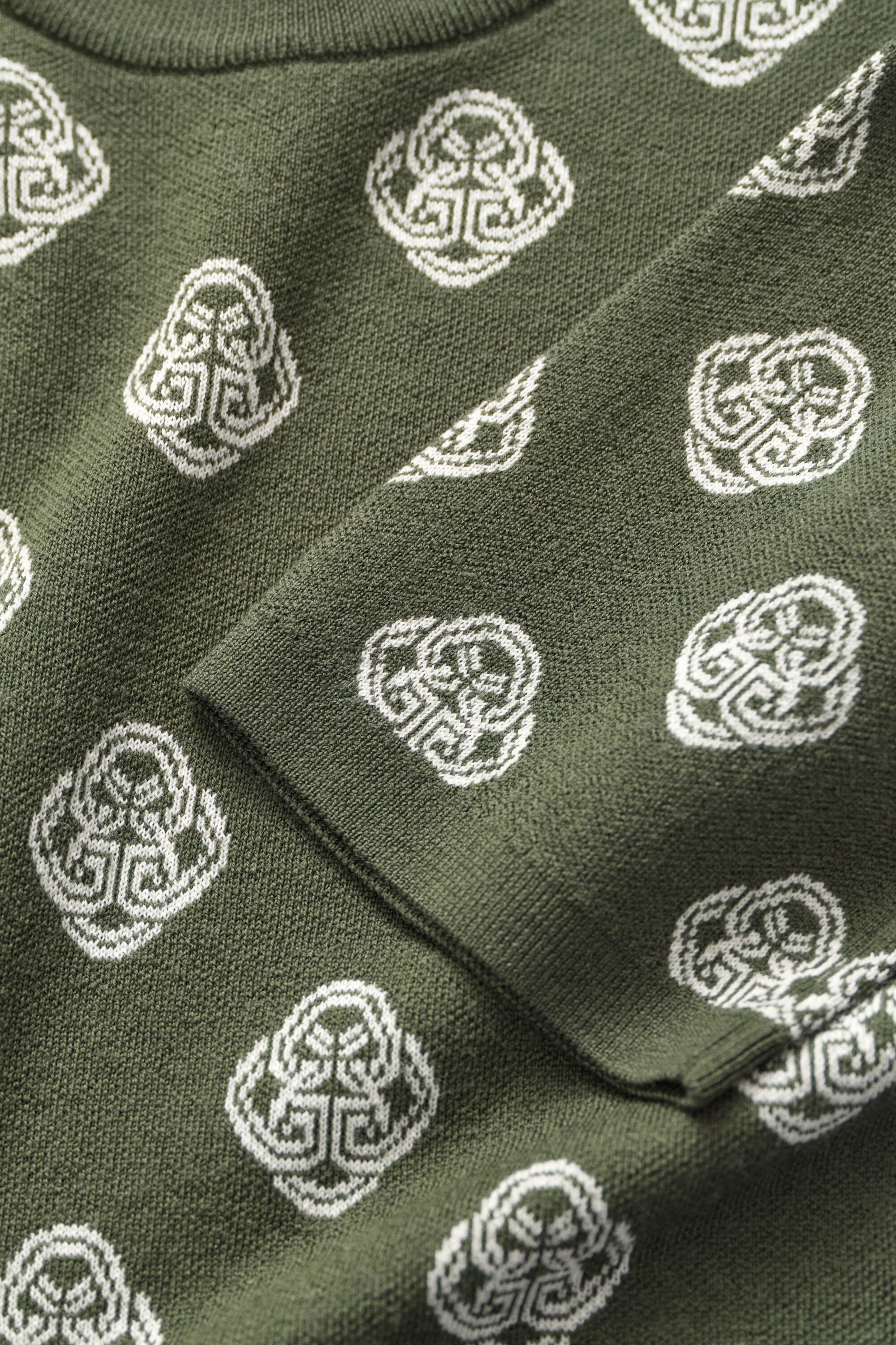 Jacquard trui met monogram