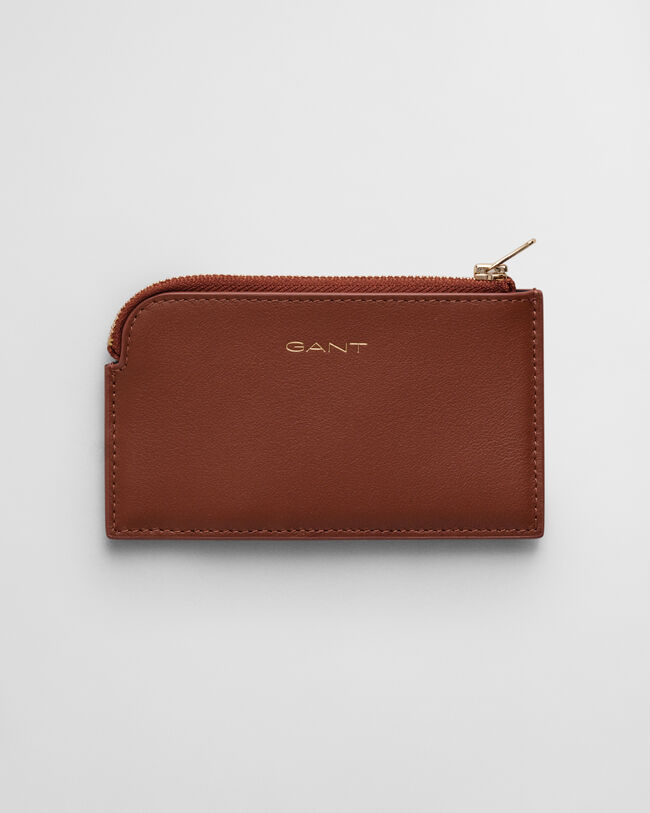 Leren kaarthouder met rits