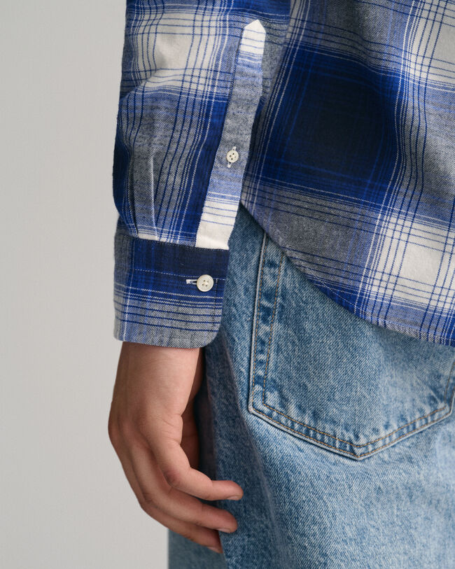 Regular Fit flanellen overhemd met schaduwruitje