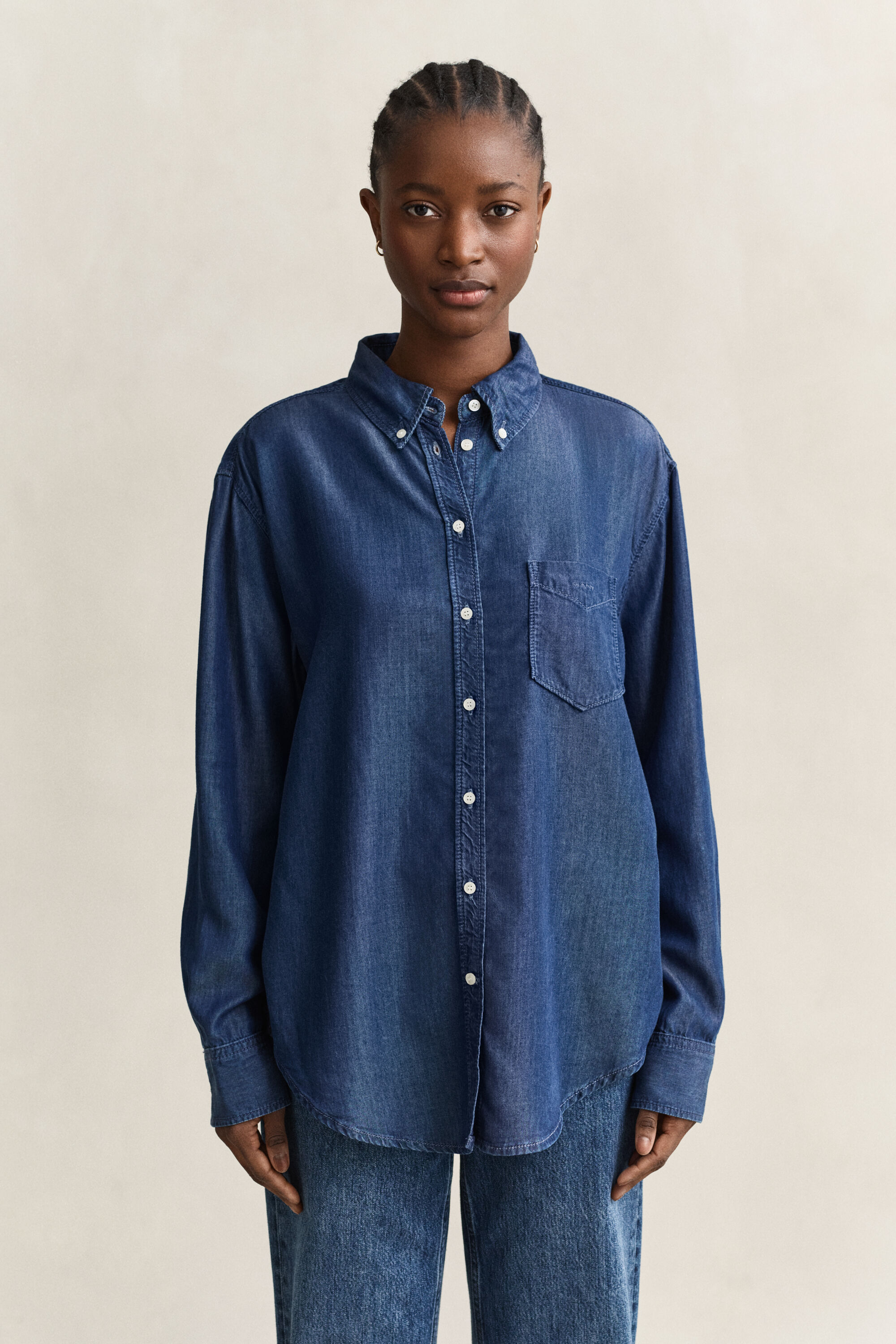 Indigo overhemd