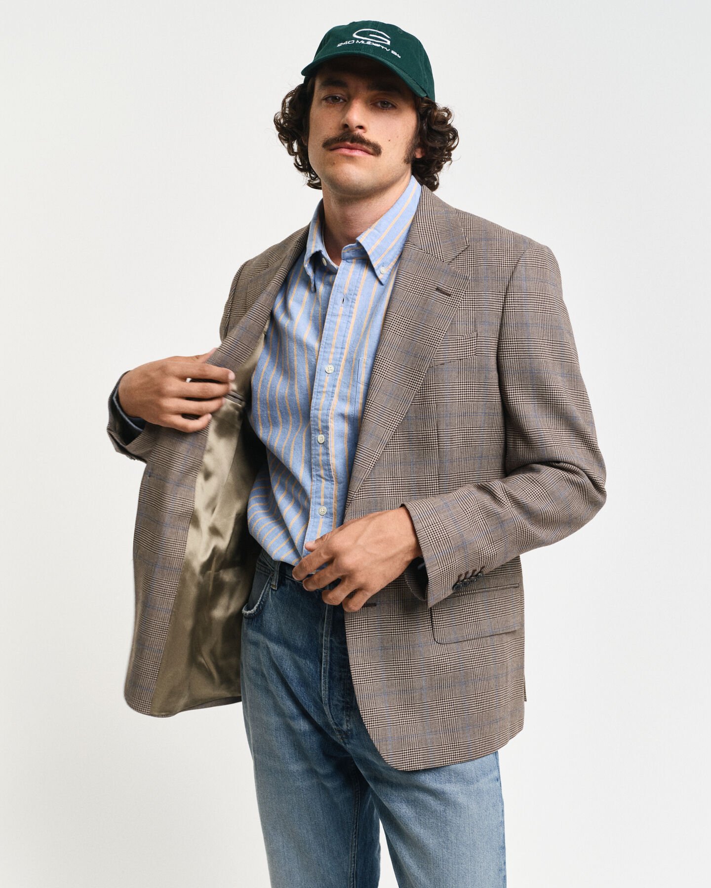 Relaxed Fit blazer met Glen-ruitmotief