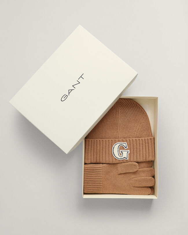 Cadeauset met G-badge beanie & handschoenen