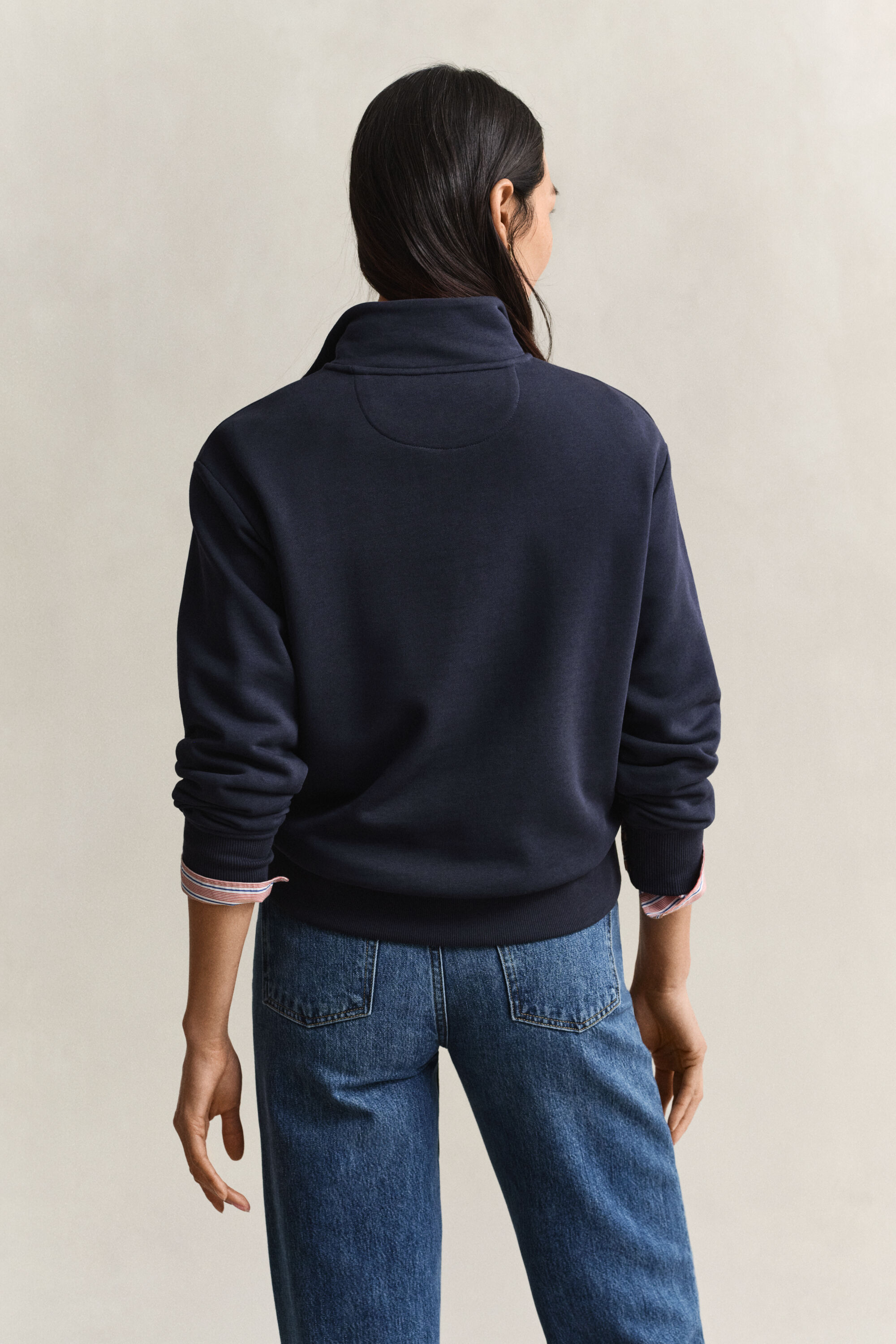Shield sweatshirt met korte rits