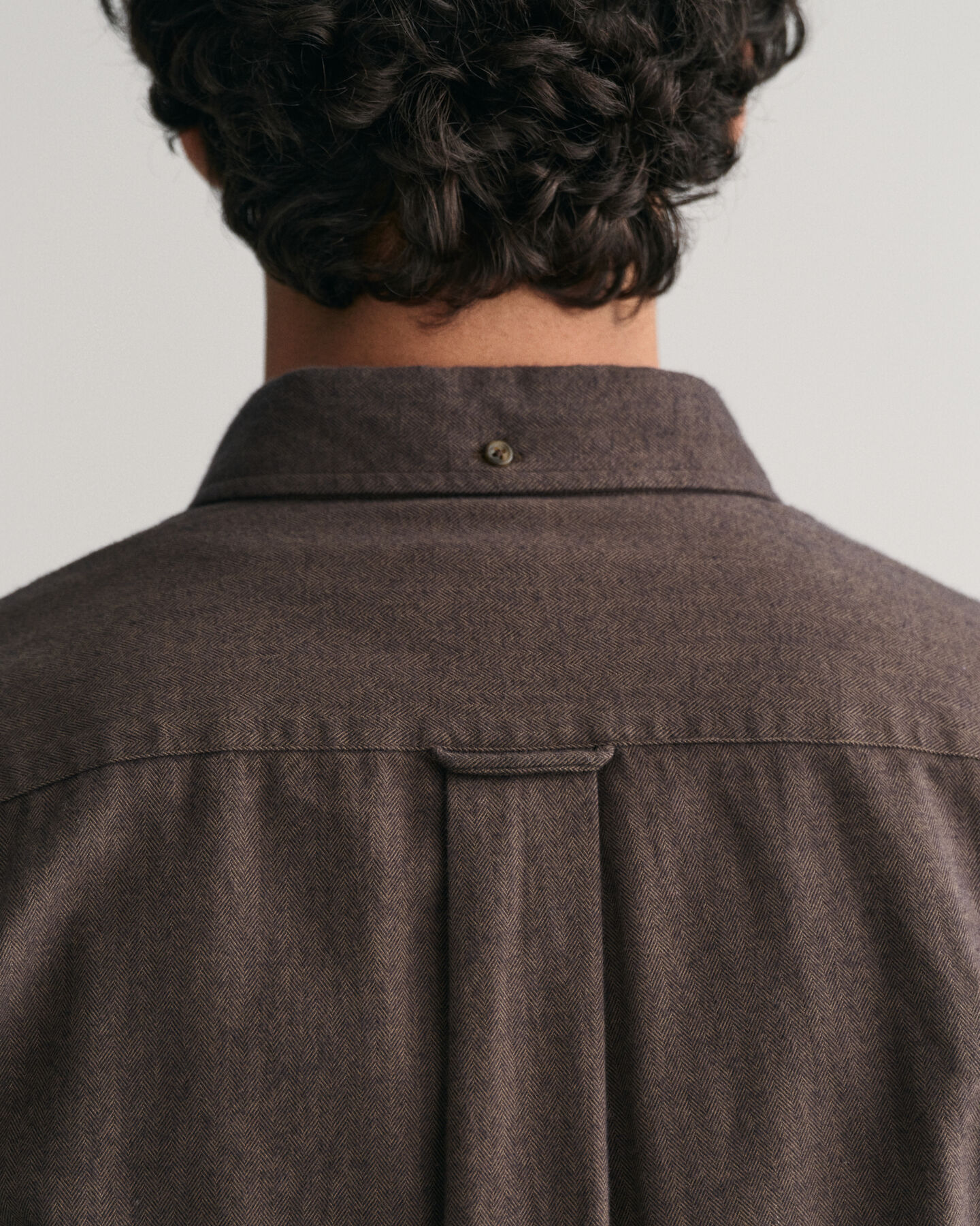 Regular Fit flanellen overhemd met visgraatmotief