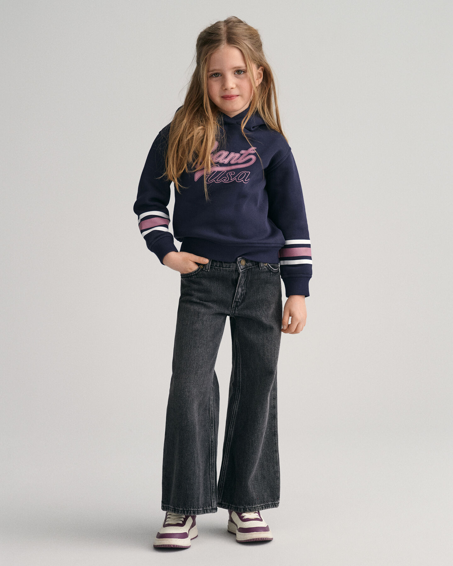 Girls jeans met wijde pijpen