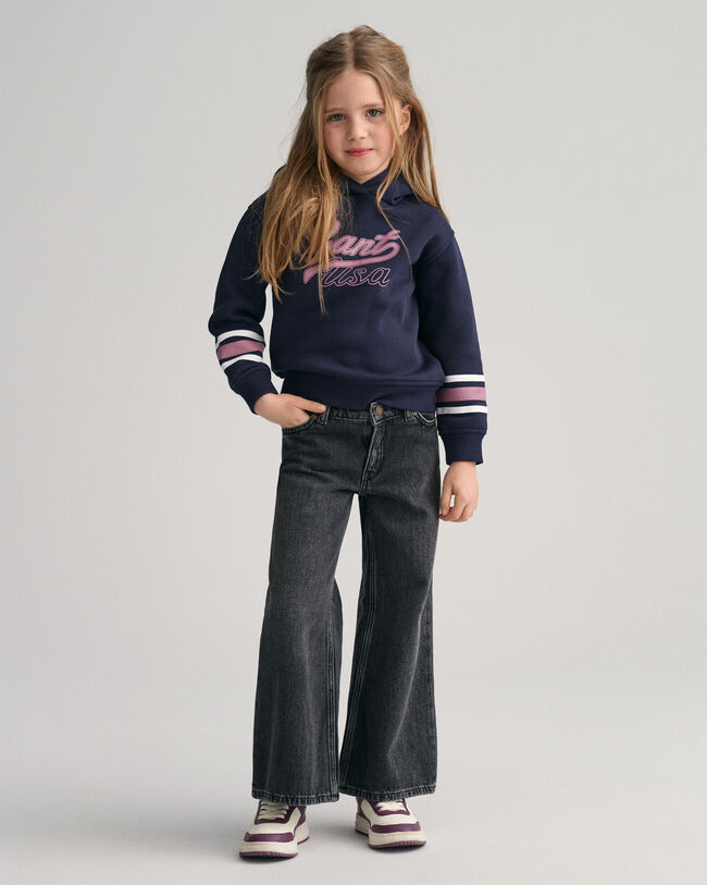 Girls jeans met wijde pijpen
