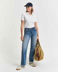 Contrast kraag piqu&eacute; poloshirt