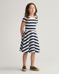 Girls Spin Dress met strepen