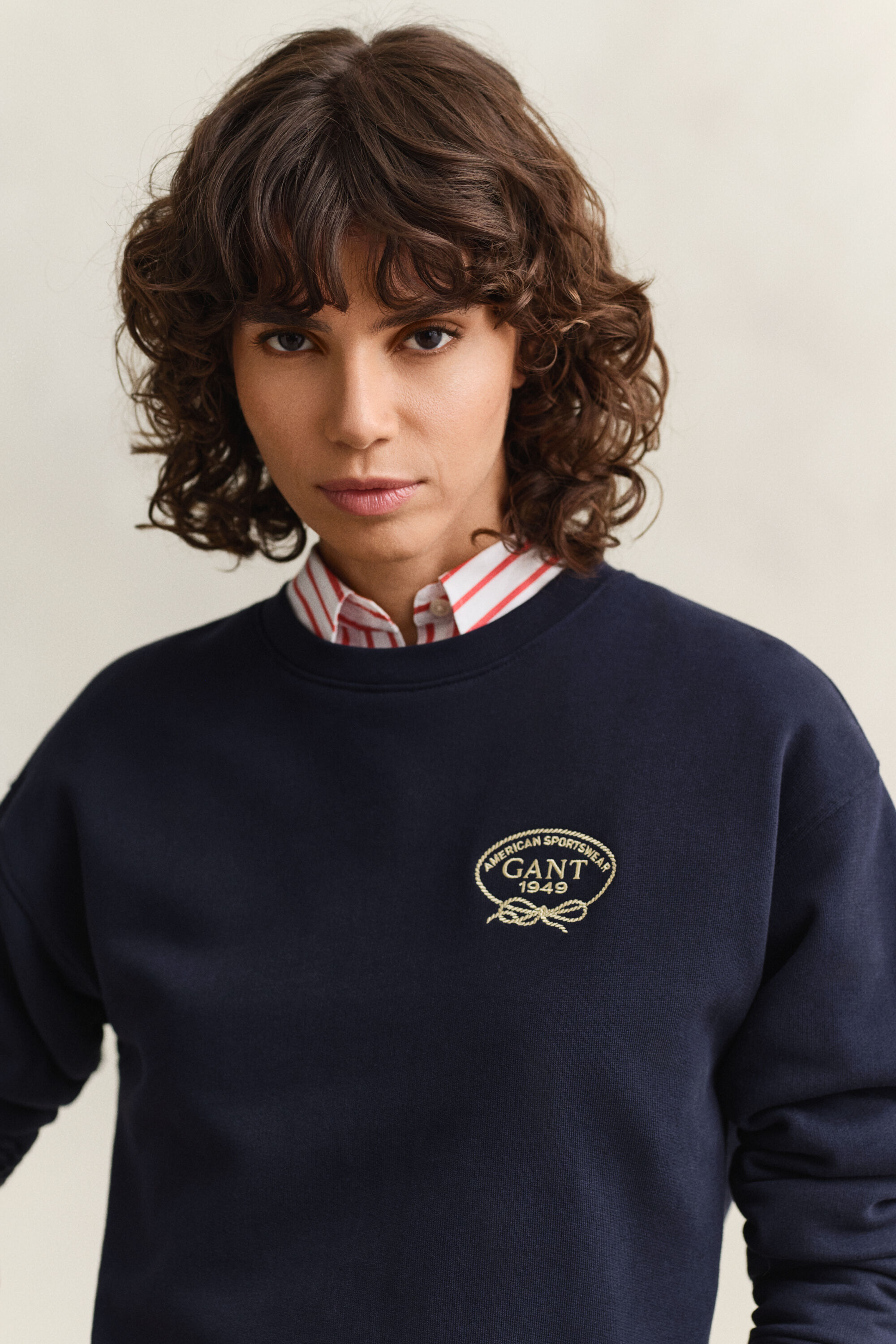 Sweatshirt met touwafbeelding