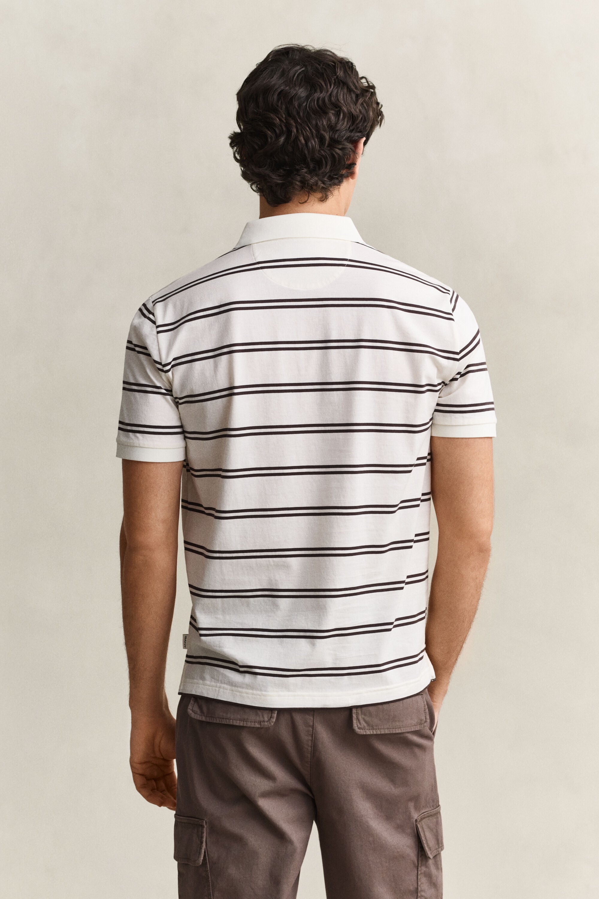 Gestreept poloshirt van Pima-katoen