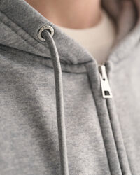 Gebosseleerde hoodie met ritssluiting