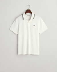 Seasonal Essential piqu&eacute; poloshirt met contrasterende rand