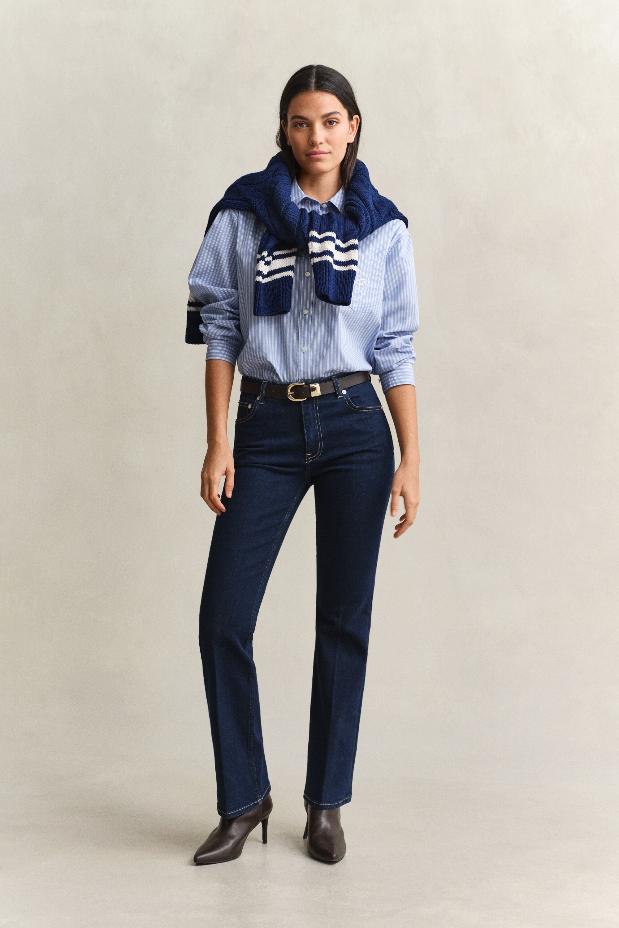 Relaxed Fit klassiek gestreept overhemd van poplin