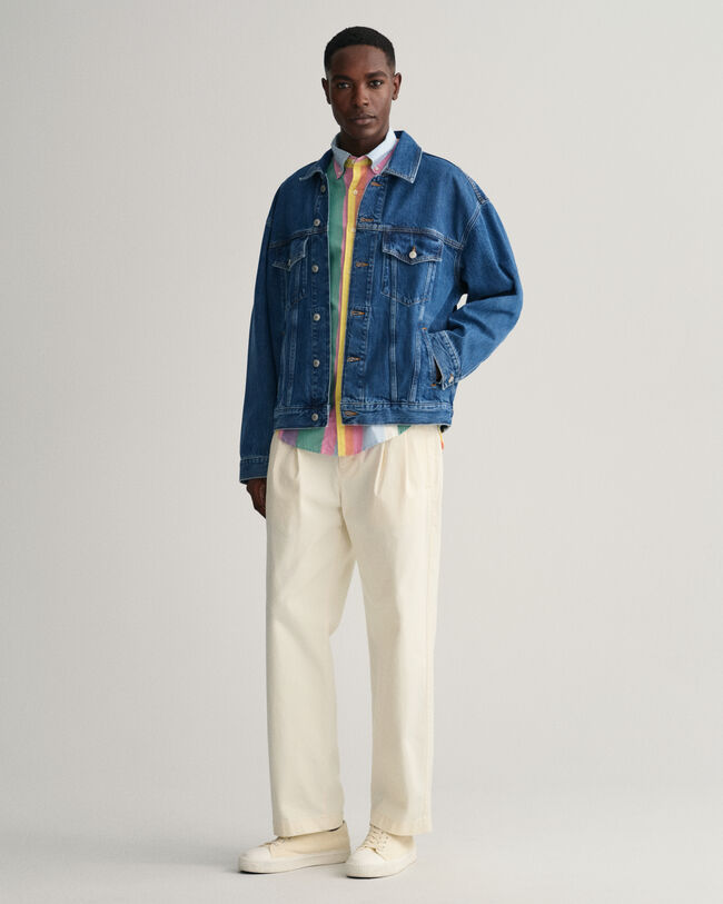 Regular Fit Oxford-overhemd met veelkleurige strepen