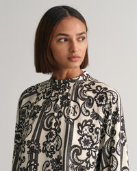 Lace Print blouse met col