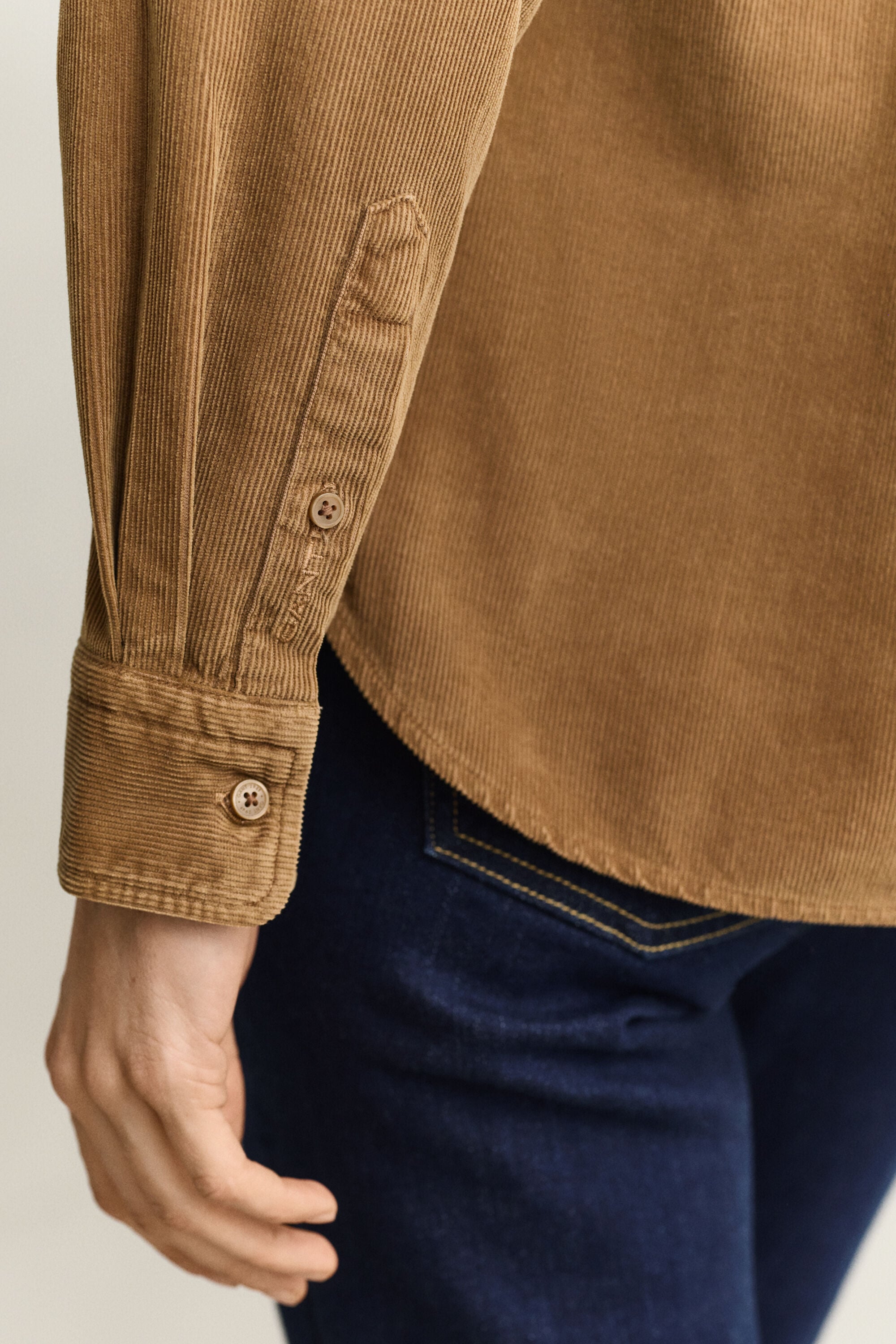 Regular corduroy overhemd
