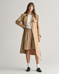 Relaxed Fit chinoshort met plooien