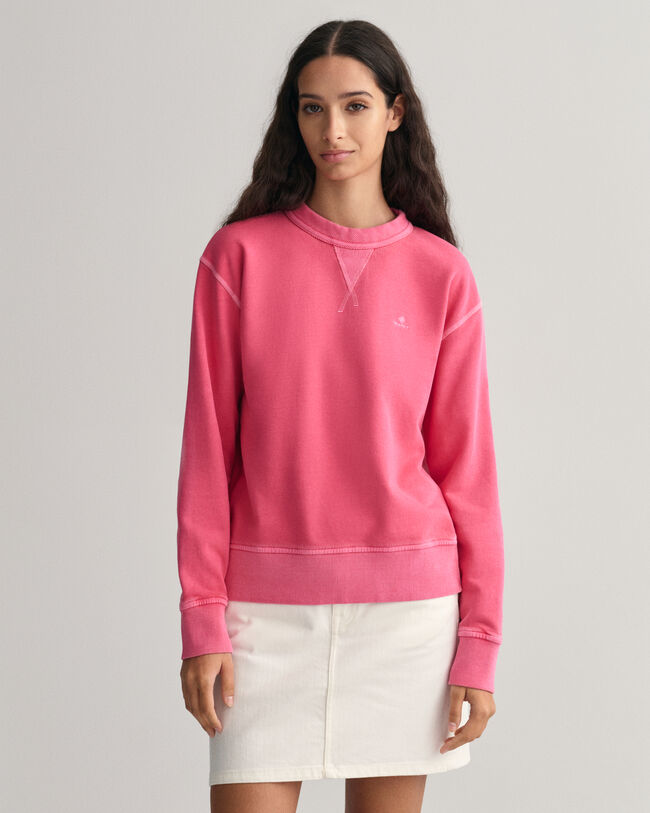 Sunfaded sweatshirt met ronde hals