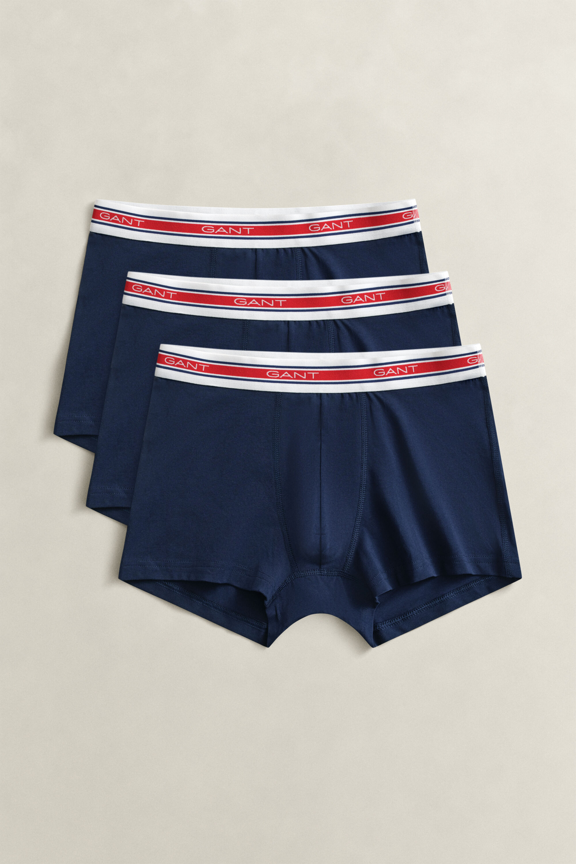 Set van drie boxershorts met gestreepte tailleband