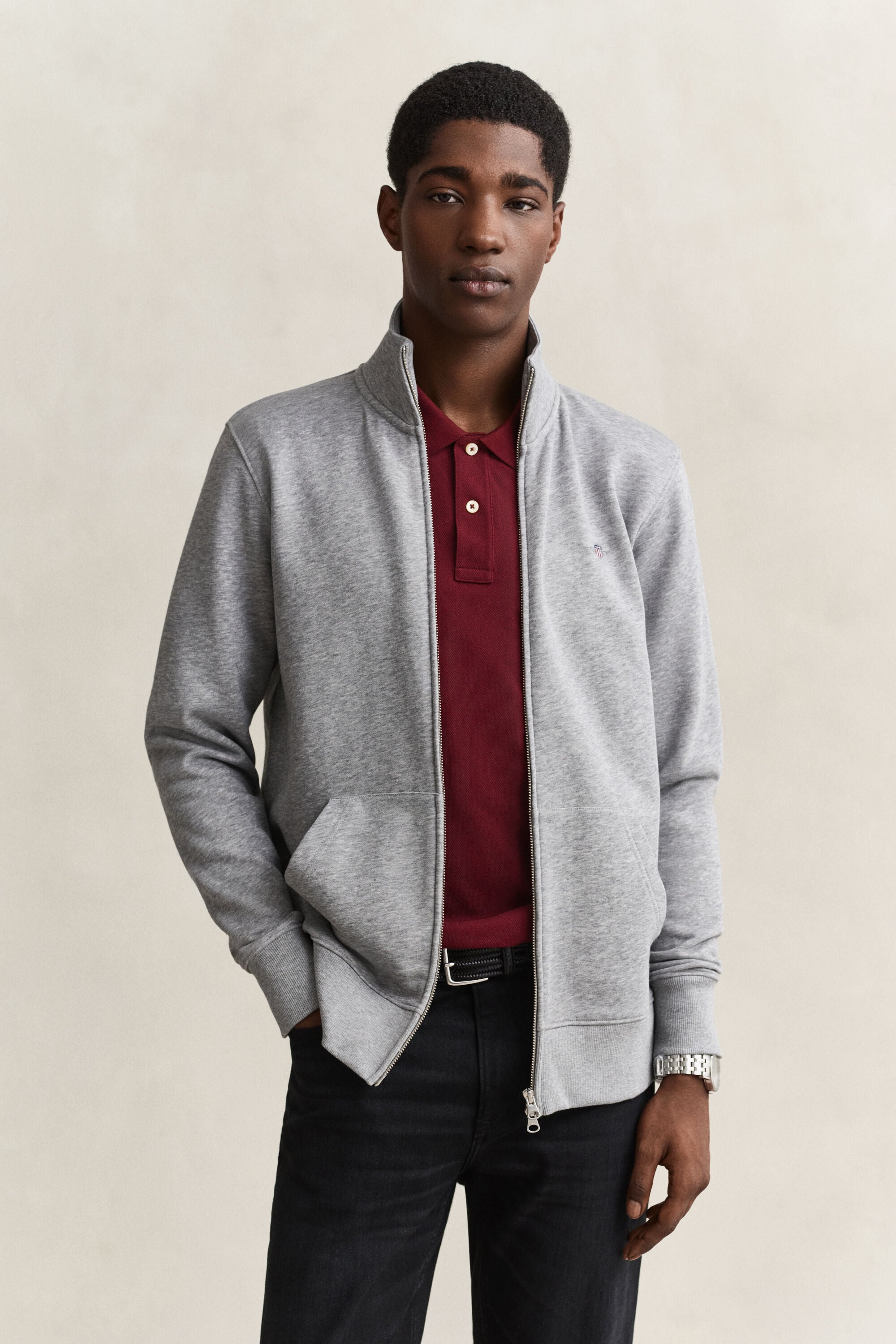 Shield sweatshirt met ritssluiting