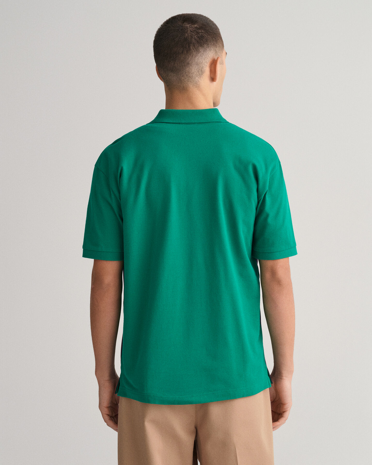 Piqué poloshirt met kleurblokken