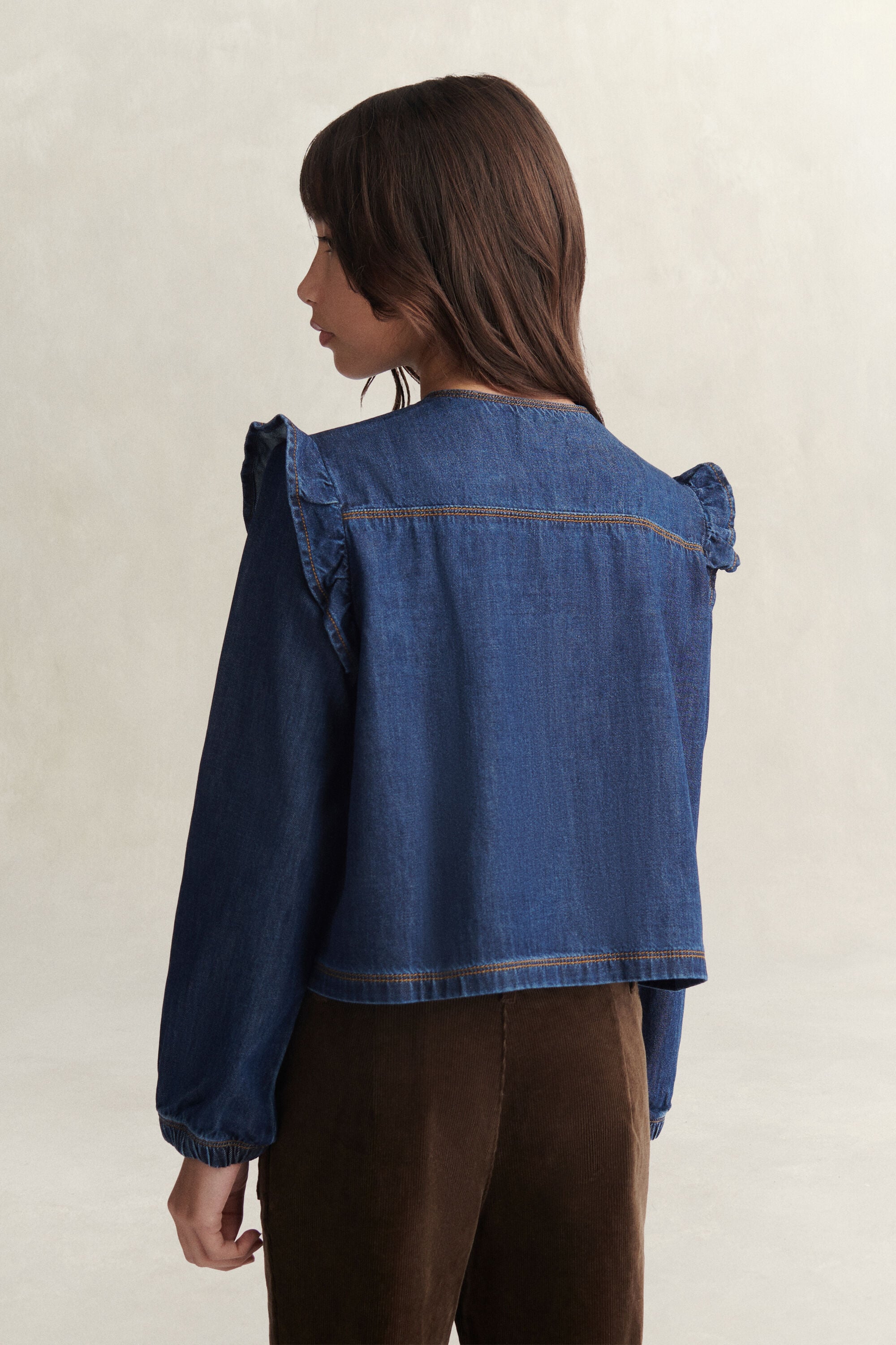 Denim hemd voor tienermeisjes