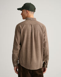 Regular Fit overhemd met visgraatmotief