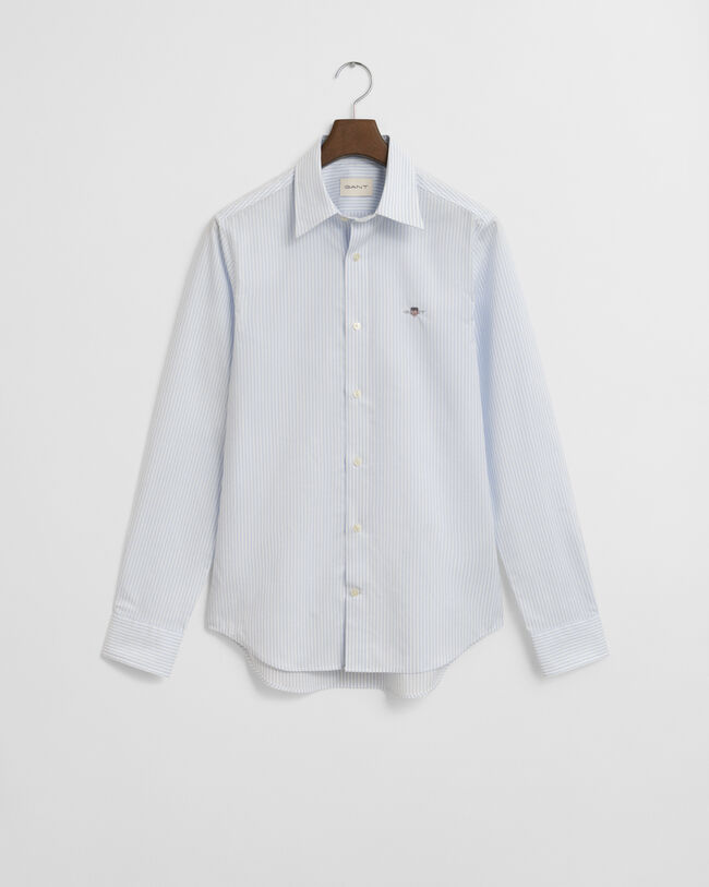 Slim Fit overhemd van stretchpoplin met strepen