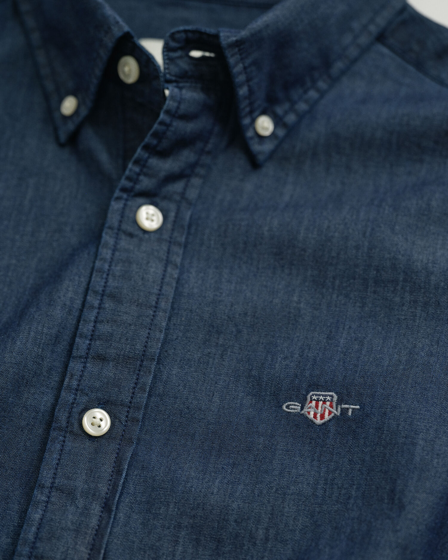 Slim Fit indigo overhemd