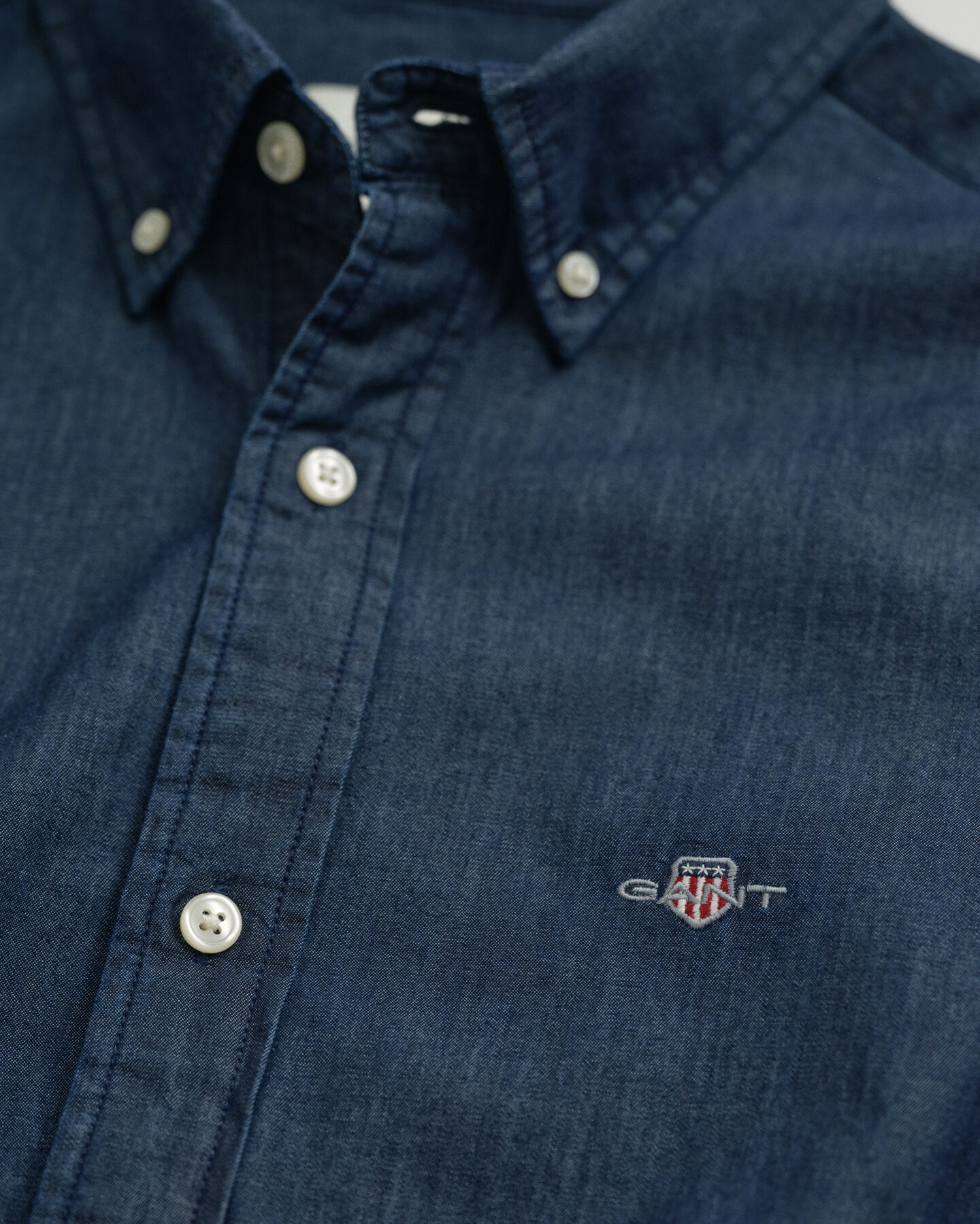 Slim Fit indigo overhemd