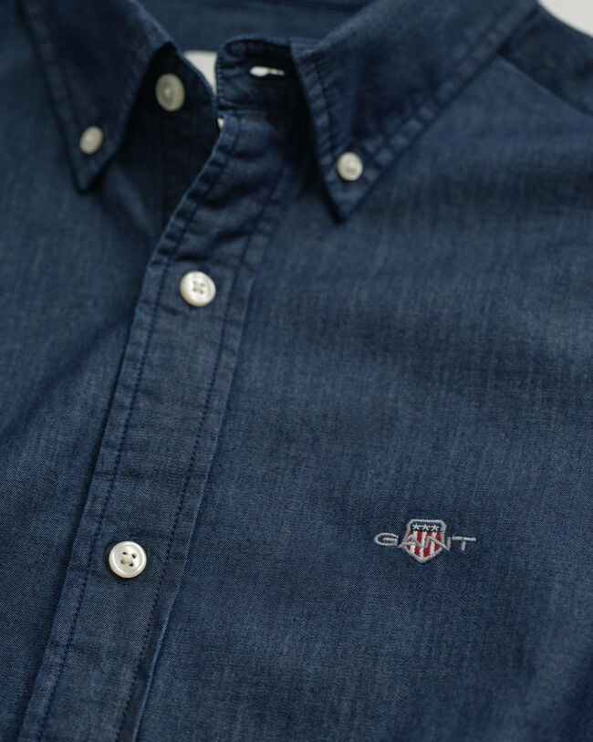 Slim Fit indigo overhemd