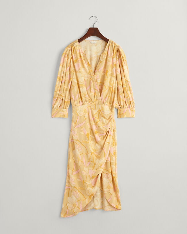 Regular Fit Magnolia Print wikkeljurk