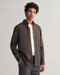 Regular Fit flanellen overhemd met visgraatmotief