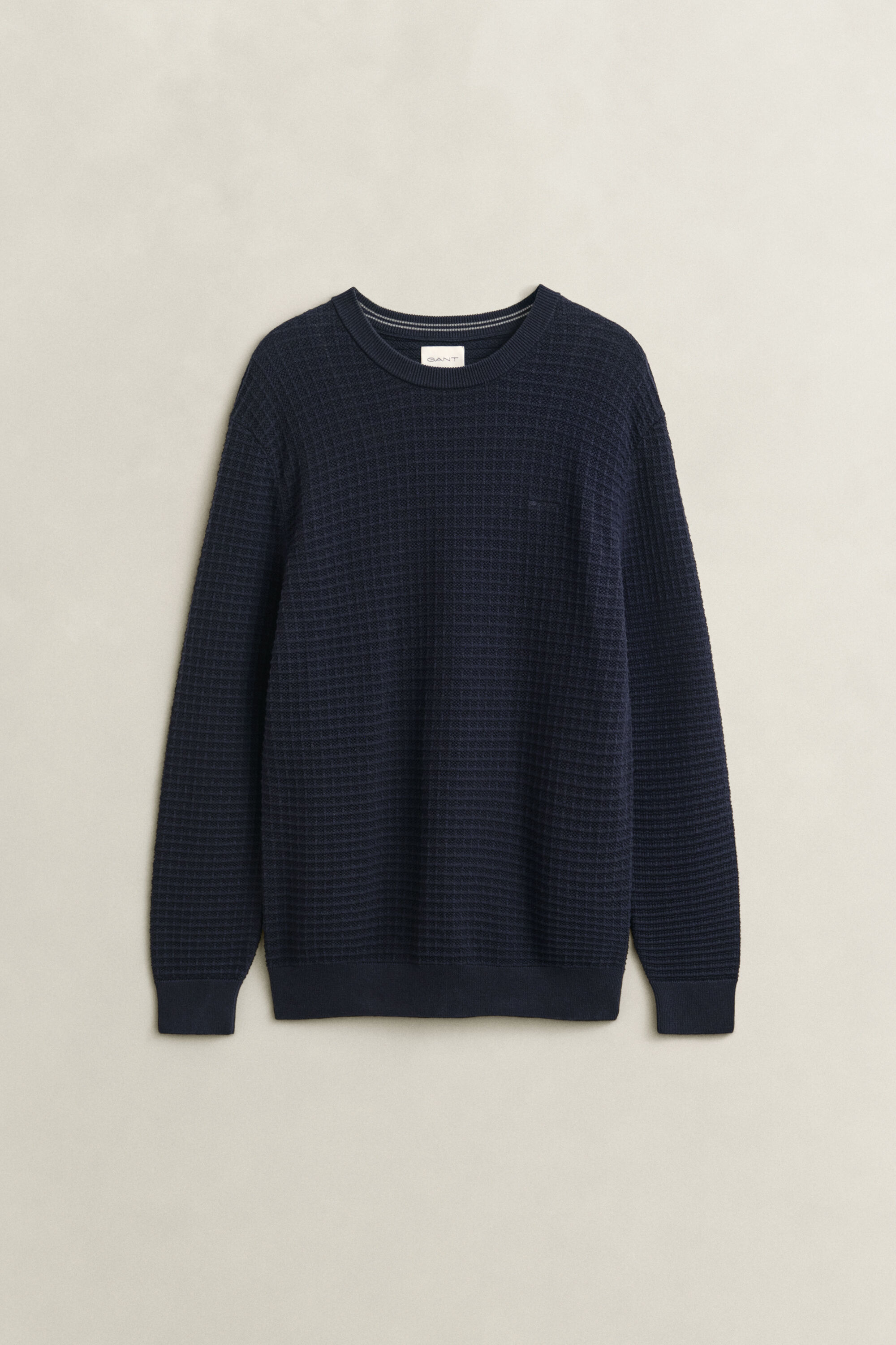 Sweater met ronde hals en textuur