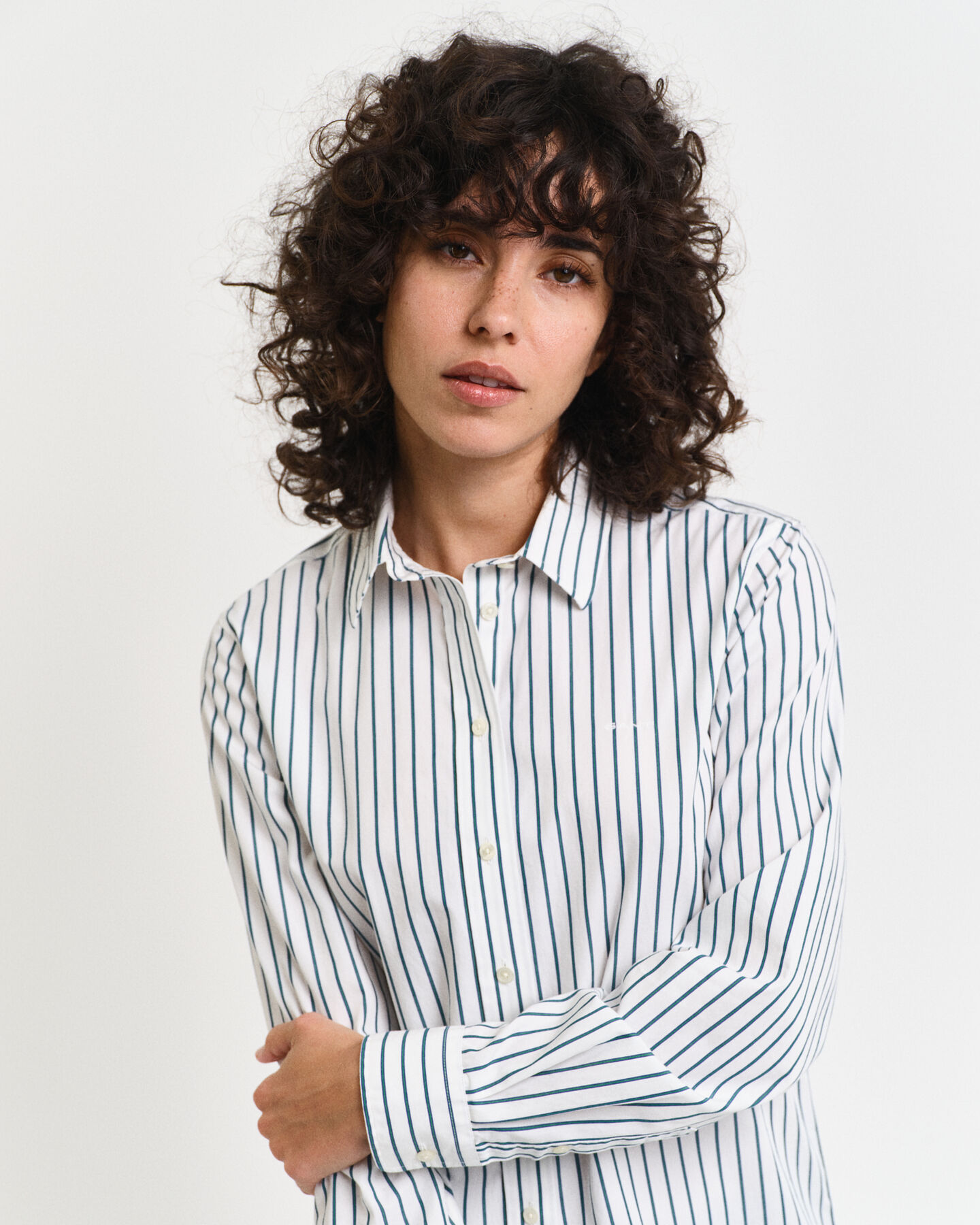 Regular Fit Classic overhemd met strepen van poplin