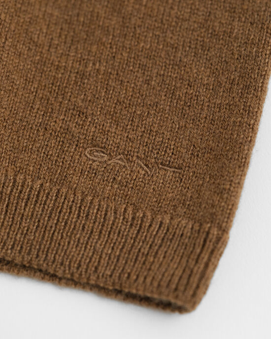 Trui met ronde hals en korte mouwen van buitengewoon zachte lamswol