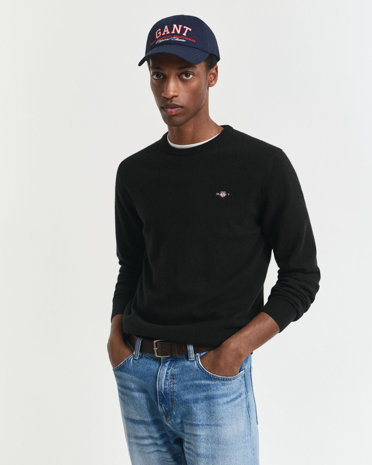 Trui met ronde hals van buitengewoon zachte lamswol