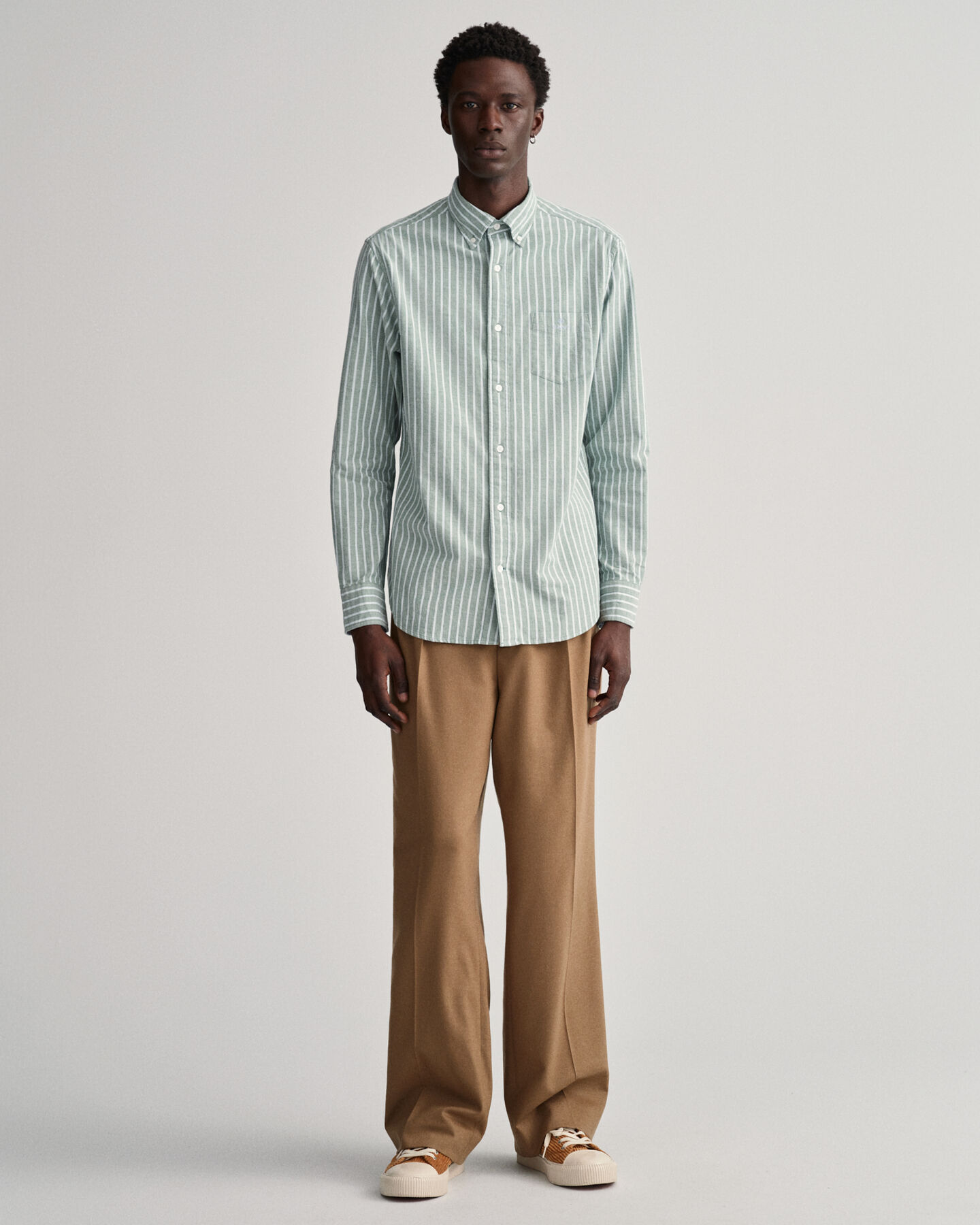 Regular Fit licht Oxford-overhemd met strepen